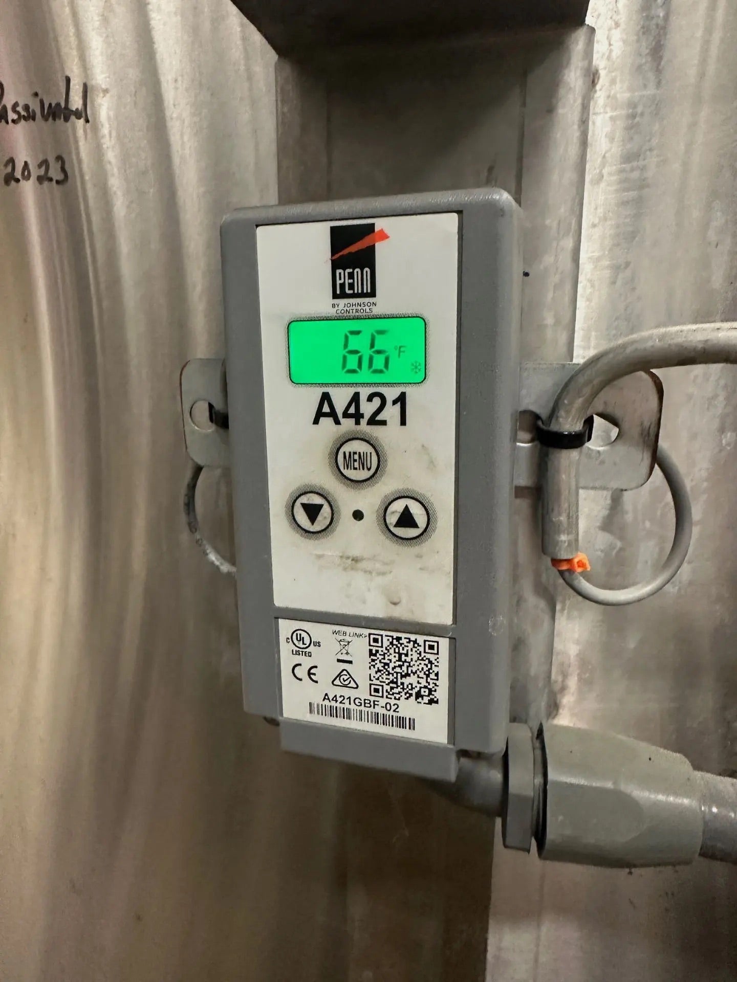 60 BBL Stainless Stee Brite Tank, Dish Bottom, Glycol Jacketed, GREAT CONDITION!
