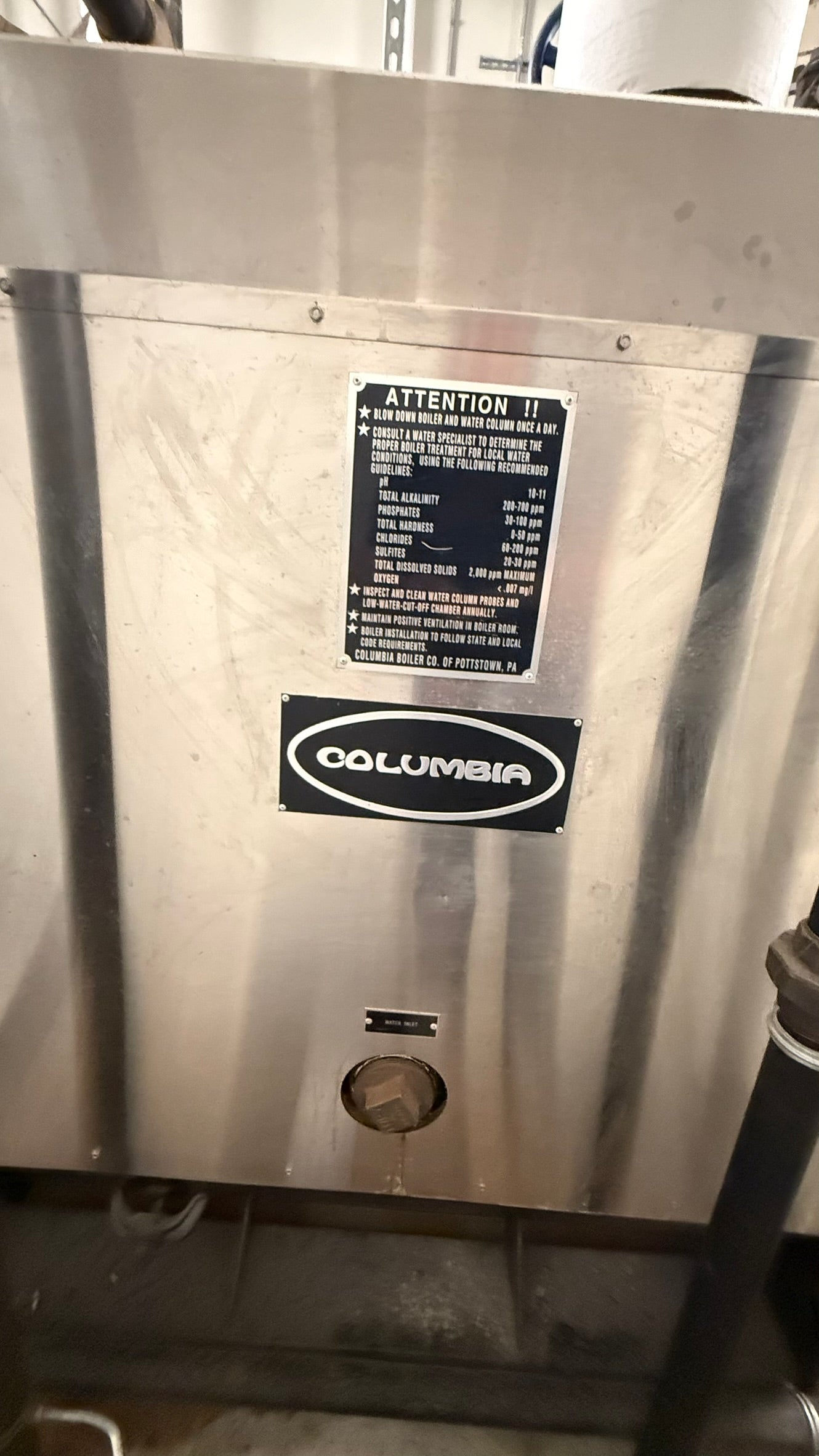 Columbia MPH-40 Steam Boiler – 1,680,000 BTU w/ Feedwater & Blowdown