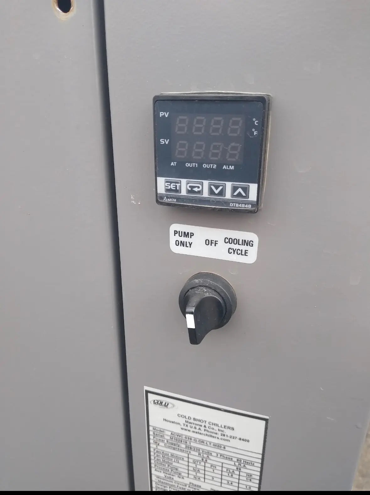 (Reduced!) 2019 Cold Shot Glycol Chiller – 3 TON, 3 Phase, Lightly Used