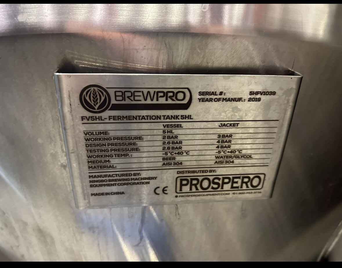 5 BBL BrewPro Unitank – Good Conditio
