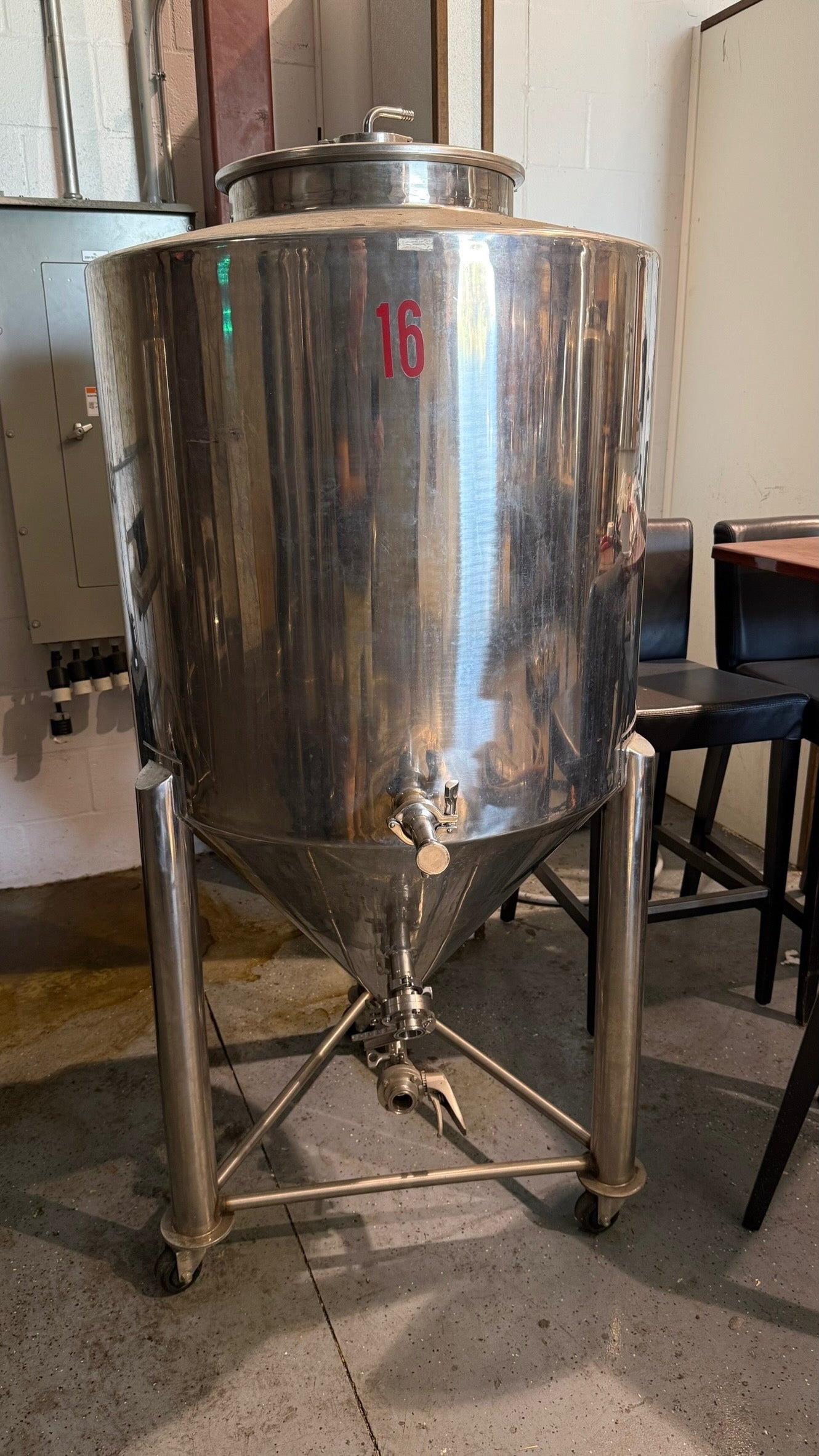 3BBL Fermenters with cooling coil on wheels. 3 available!