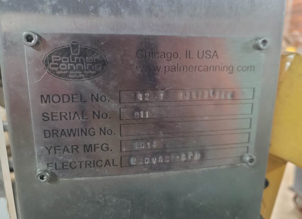 (Reduced!) Palmer 12-Head Rotary Isobaric Canning Line – 35 CPM