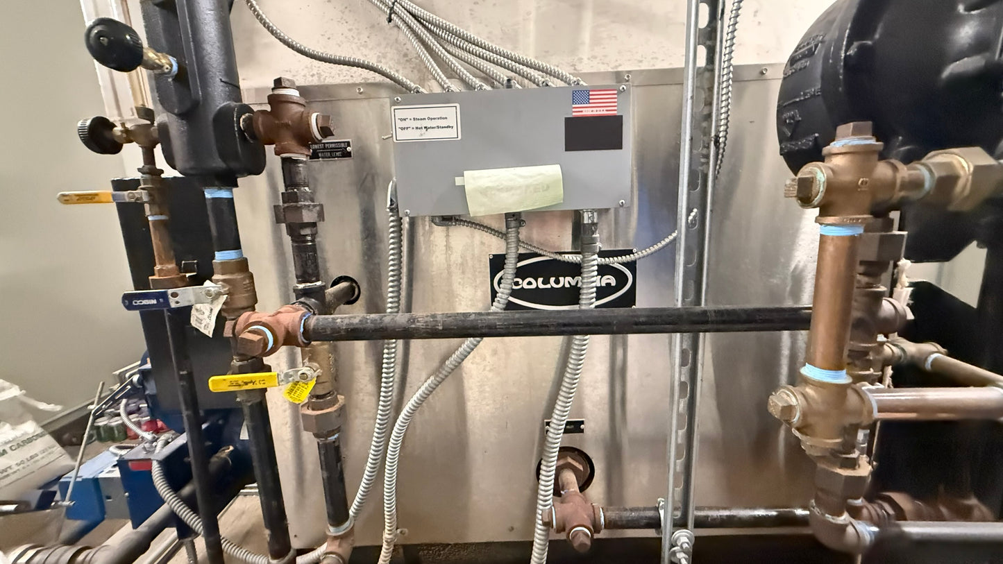 Columbia MPH-40 Steam Boiler – 1,680,000 BTU w/ Feedwater & Blowdown