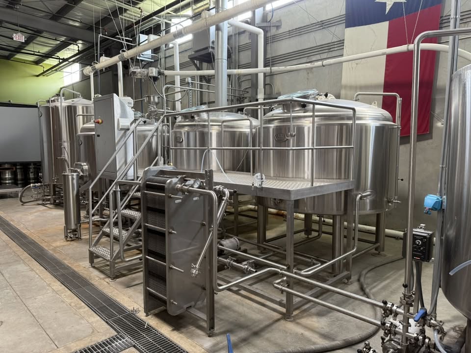 ABE 20 BBL 3-Vessel Steam Brewhouse – Complete System w/ HX, Pumps & Controls