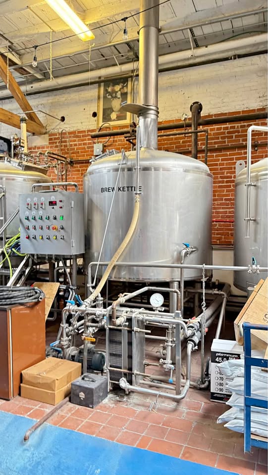 Used 15 BBL Steam Brewhouse – Mash/Lauter Whirlpool, Boil Kettle & 30 BBL HLT – Complete System
