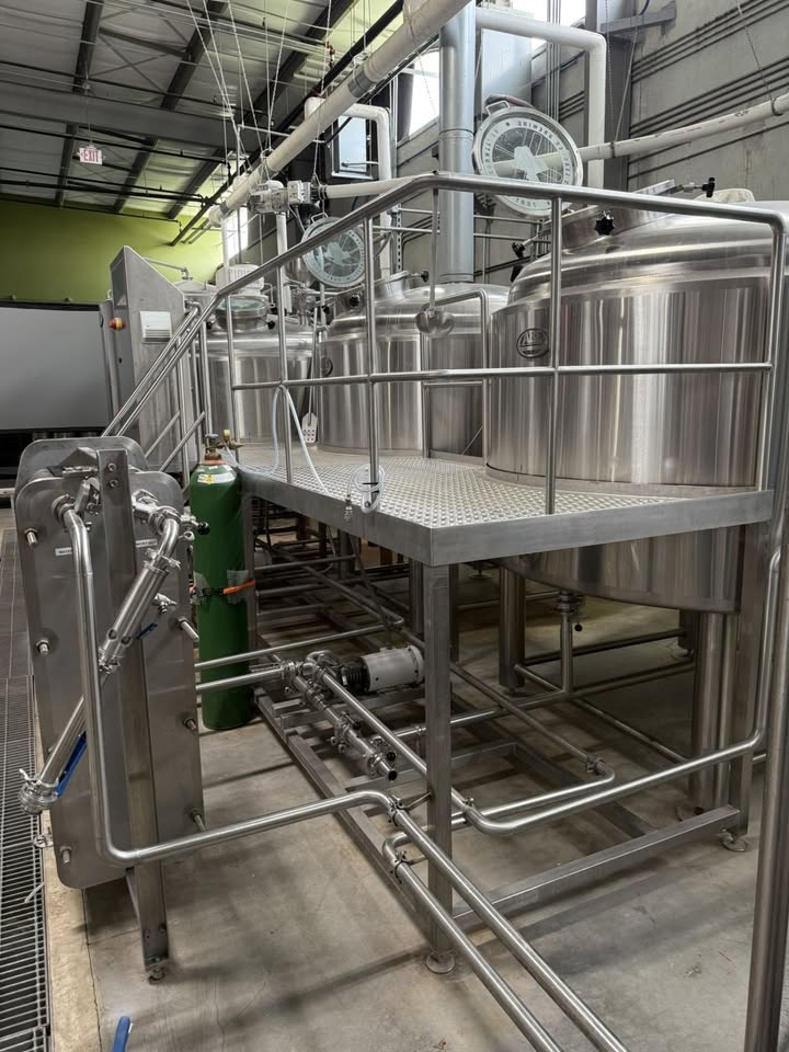 ABE 20 BBL 3-Vessel Steam Brewhouse – Complete System w/ HX, Pumps & Controls