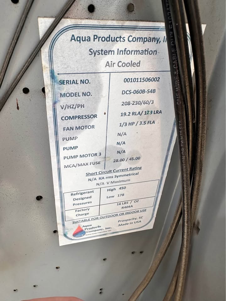 5 Ton Glycol Chiller (Model DCS-060B-S4B)