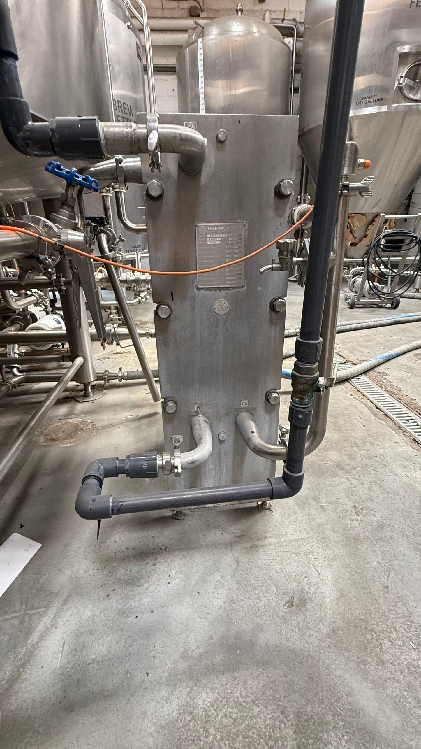 (Heavily Reduced!) 25bbl 3-Vessel Brewhouse w/ 80bbl HLT – Includes Whirlpool, Boil Kettle, Pumps & Pipework