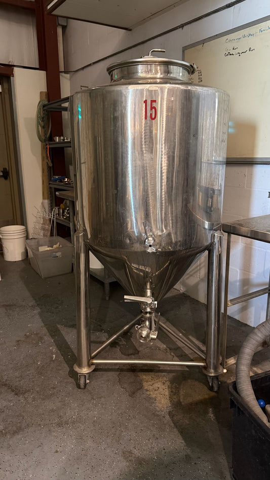 3BBL Fermenters with cooling coil on wheels. 3 available!