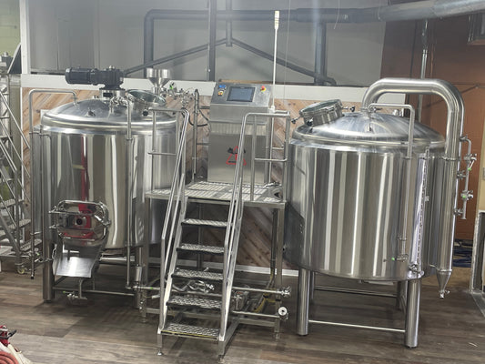 ALPHA 15bbl steam brewhouse (MT, BK, HX, Pumps, More!) with some automation!